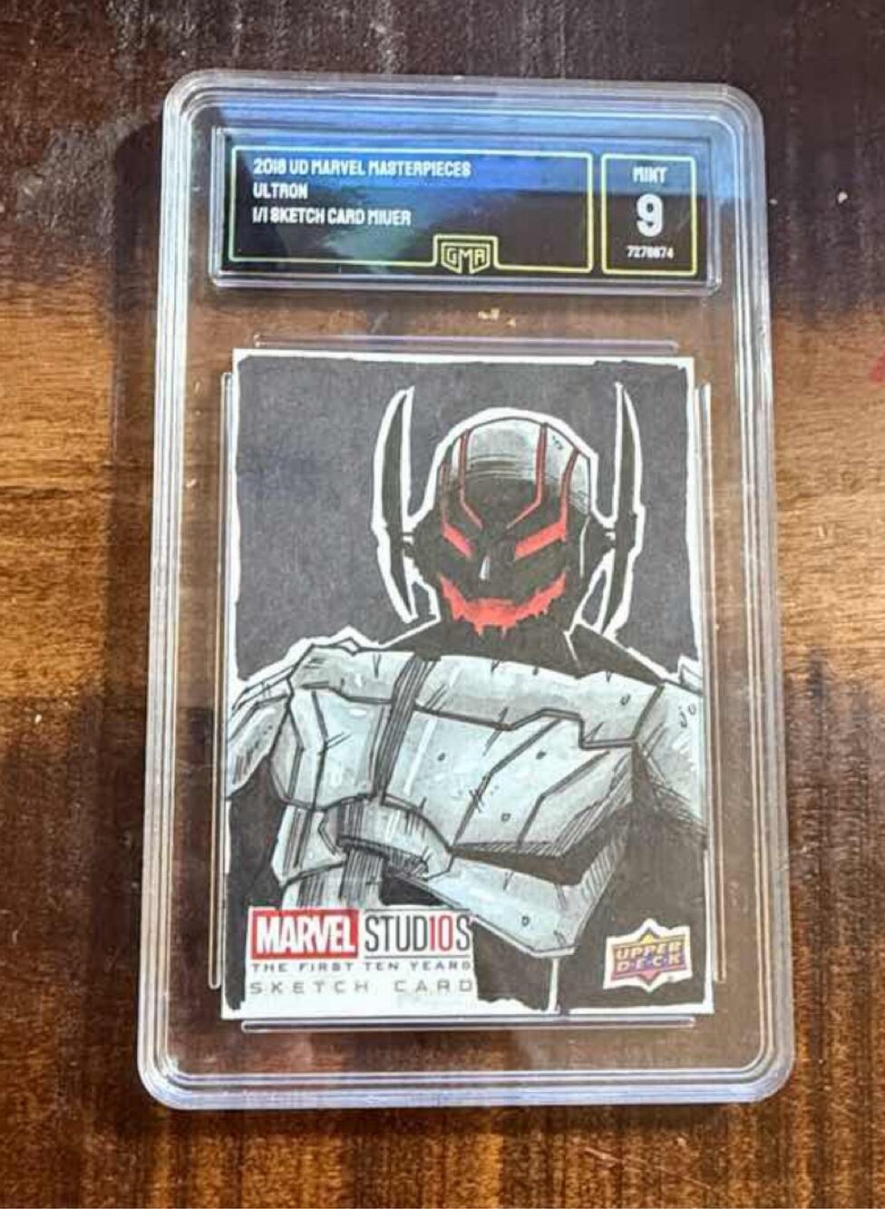 2018 Upper Deck Marvel Masterpieces Ultron 1/1 Sketch Card GMA 9